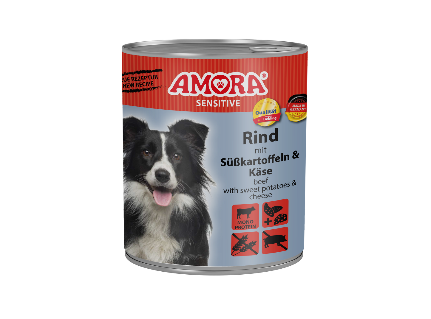 AMORA Dog Sensitive Rind+Süßkartoffel 6x800g