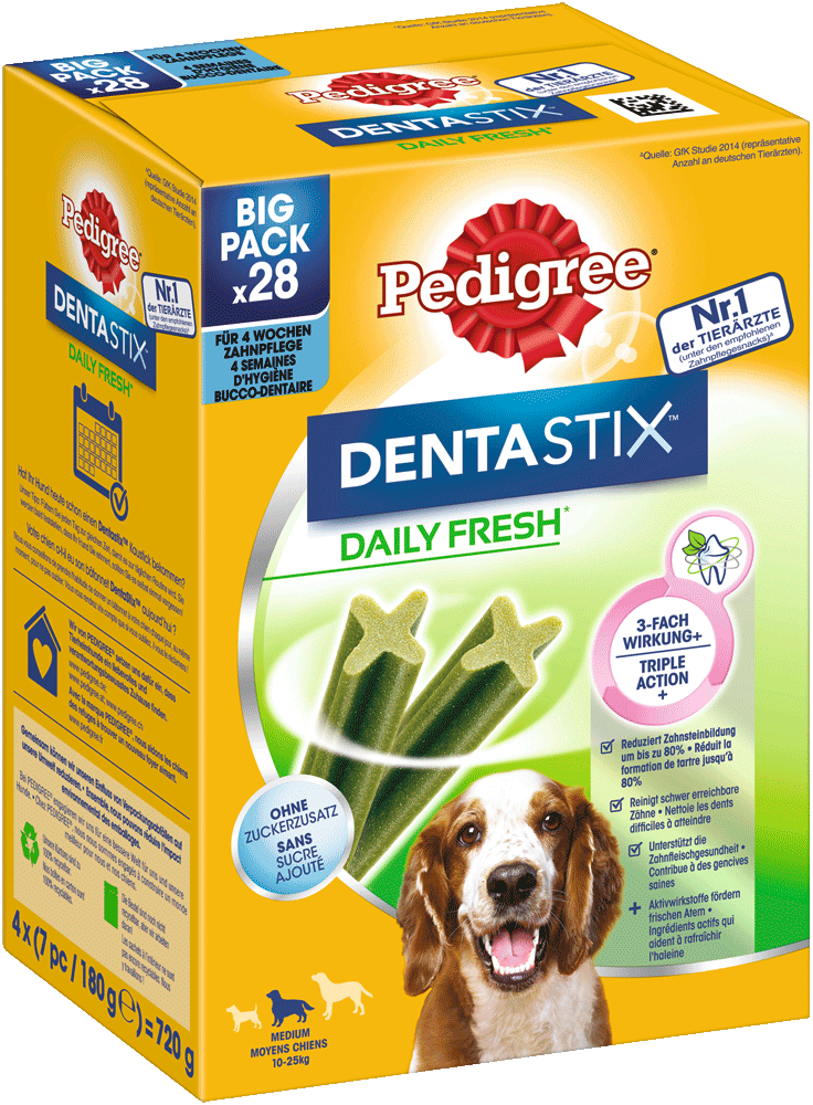 Pedigree Denta Sticks Fresh Multipack mittelgroße Hunde 4x7St
