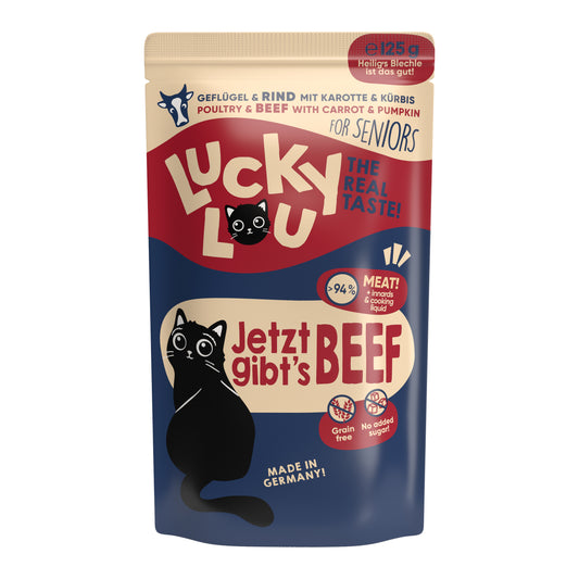 Lucky Lou Senior Geflügel+Rind 16x125g