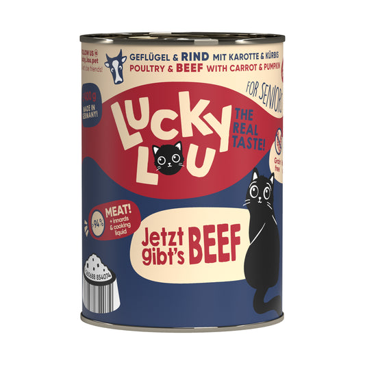 Lucky Lou Senior Geflügel+Rind 6x400g