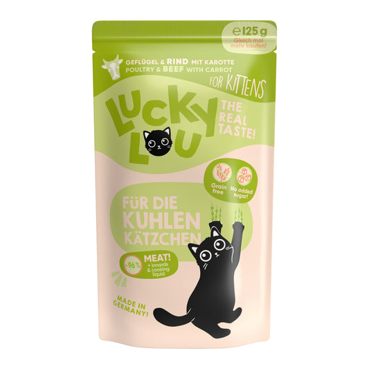 Lucky Lou Kitten Geflügel+Rind 16x125g