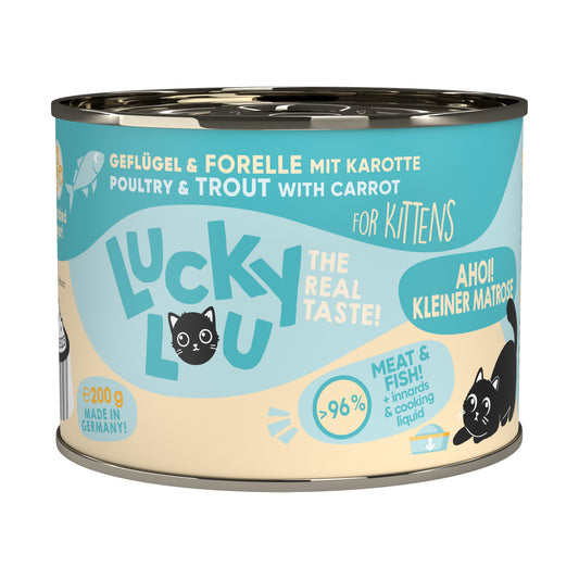 Lucky Lou Kitten Geflügel+Forelle 6x200g
