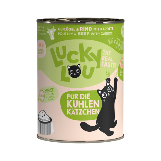 Lucky Lou Kitten Geflügel+Rind 6x400g