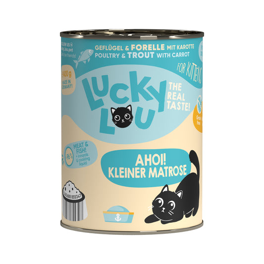 Lucky Lou Kitten Geflügel+Forelle 6x400g