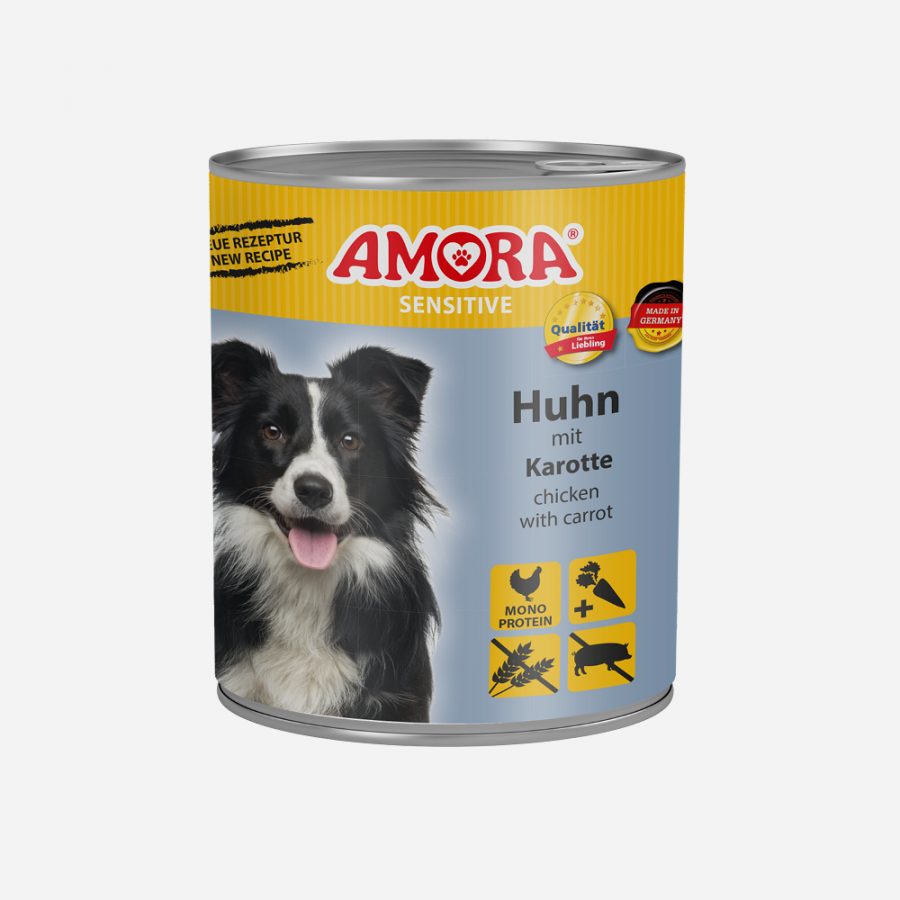 AMORA Dog Sensi Huhn+Karotte 6x800g