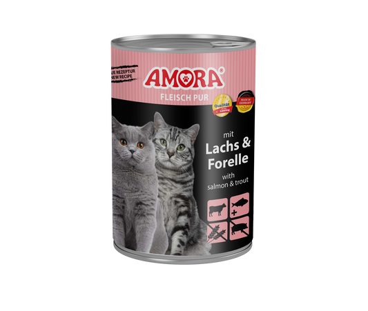 AMORA Cat Fleisch Pur Lachs+Forelle