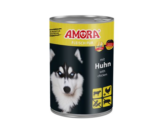AMORA Dog Fleisch Pur Adult Huhn 6x400g