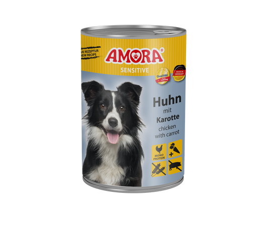 AMORA Dog Sensitive Huhn+Karotte 6x400g