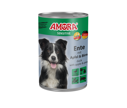 AMORA Dog Sensitive Ente+Apfel+Birne 6x800g