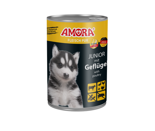 AMORA Dog Fleisch Pur Junior 6x400g