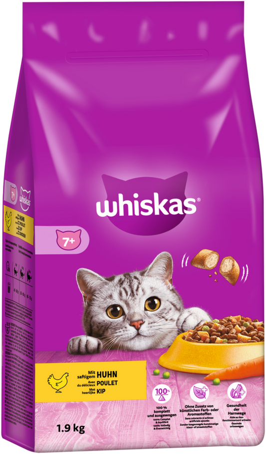 Whiskas Trockenfutter Senior 7+ Huhn 6x1,9kg