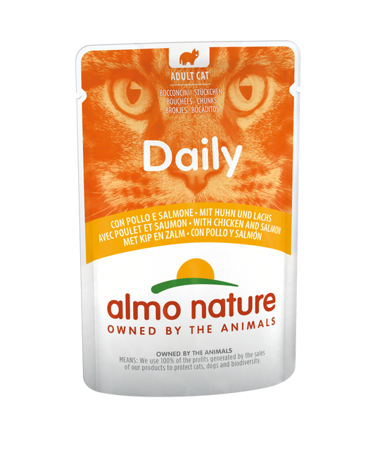 Almo Nature Cat Daily Huhn-Lachs 30x70g